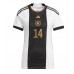 Damen Fußballbekleidung Deutschland Jamal Musiala #14 Heimtrikot WM 2022 Kurzarm
